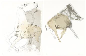 ELISABETH FRINK Two color lithographs.